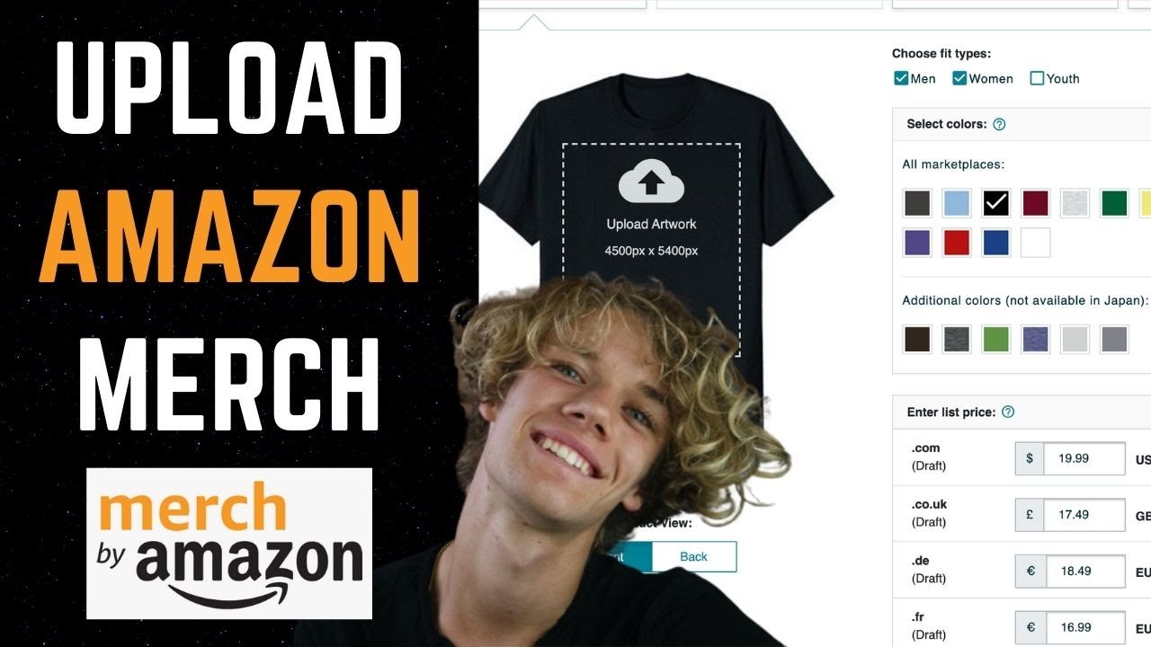 How to upload a product to Amazon Merch (Merch by Amazon Upload Process Tutorial)