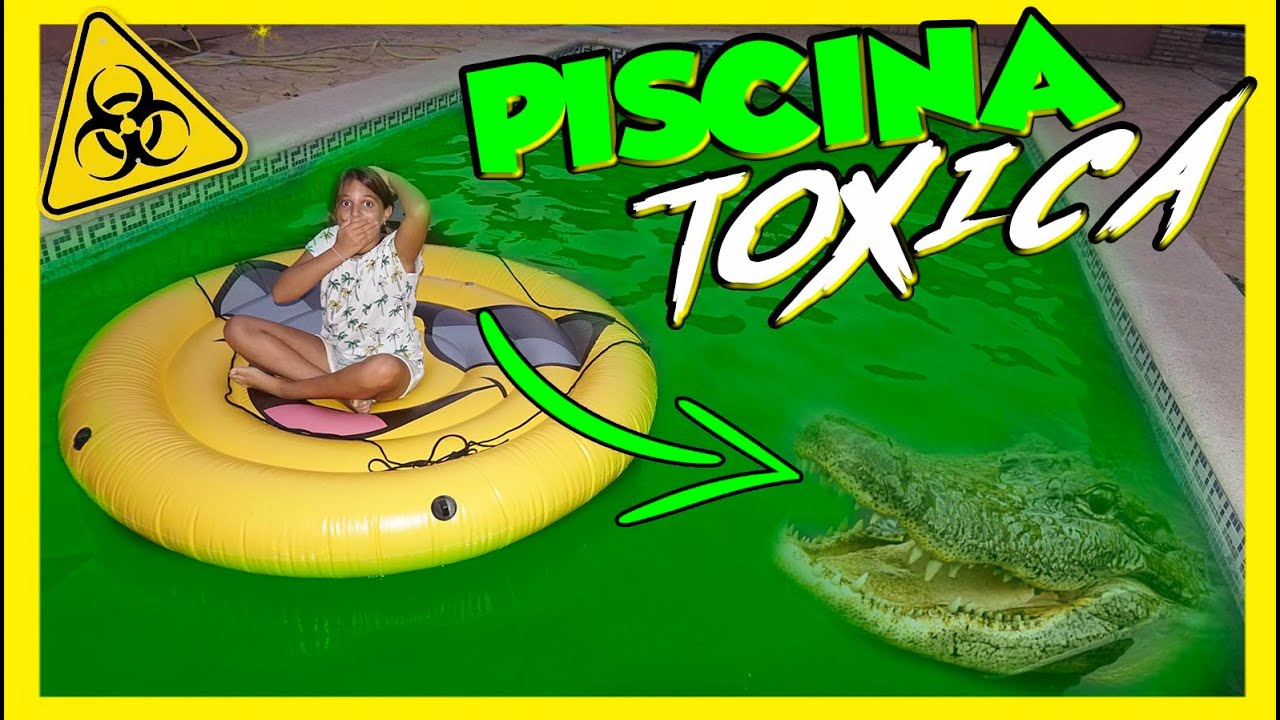 ** PISCINA TOXICA ** DUERMO EN LA PISCINA TÓXICA 24 HORAS - NO ME LO CREO - ME ATACA * ¿COCODRILO?