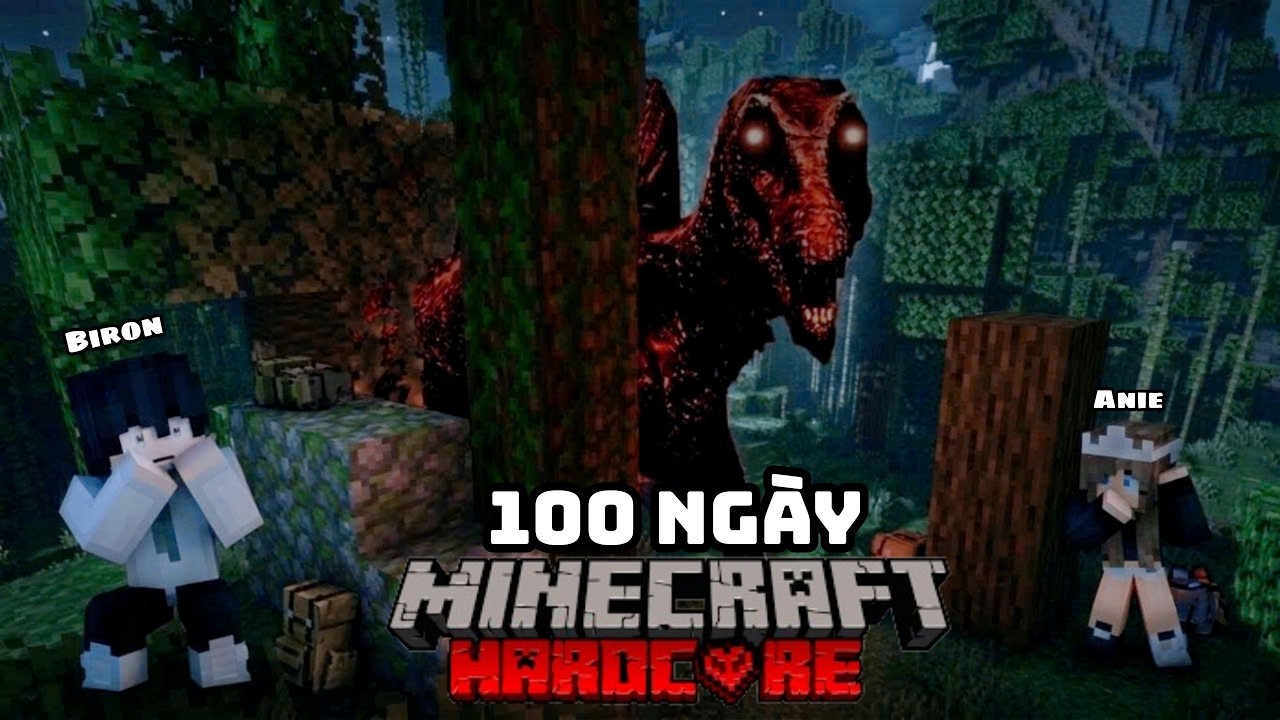 Biron Sinh Tồn 100 Ngày Minecraft KHỦNG LONG KINH DỊ Siêu Khó !!?