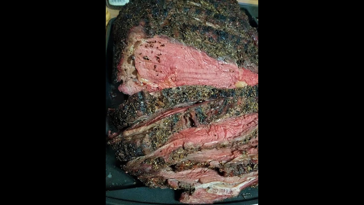 Prime rib on the Weber Charcoal grill