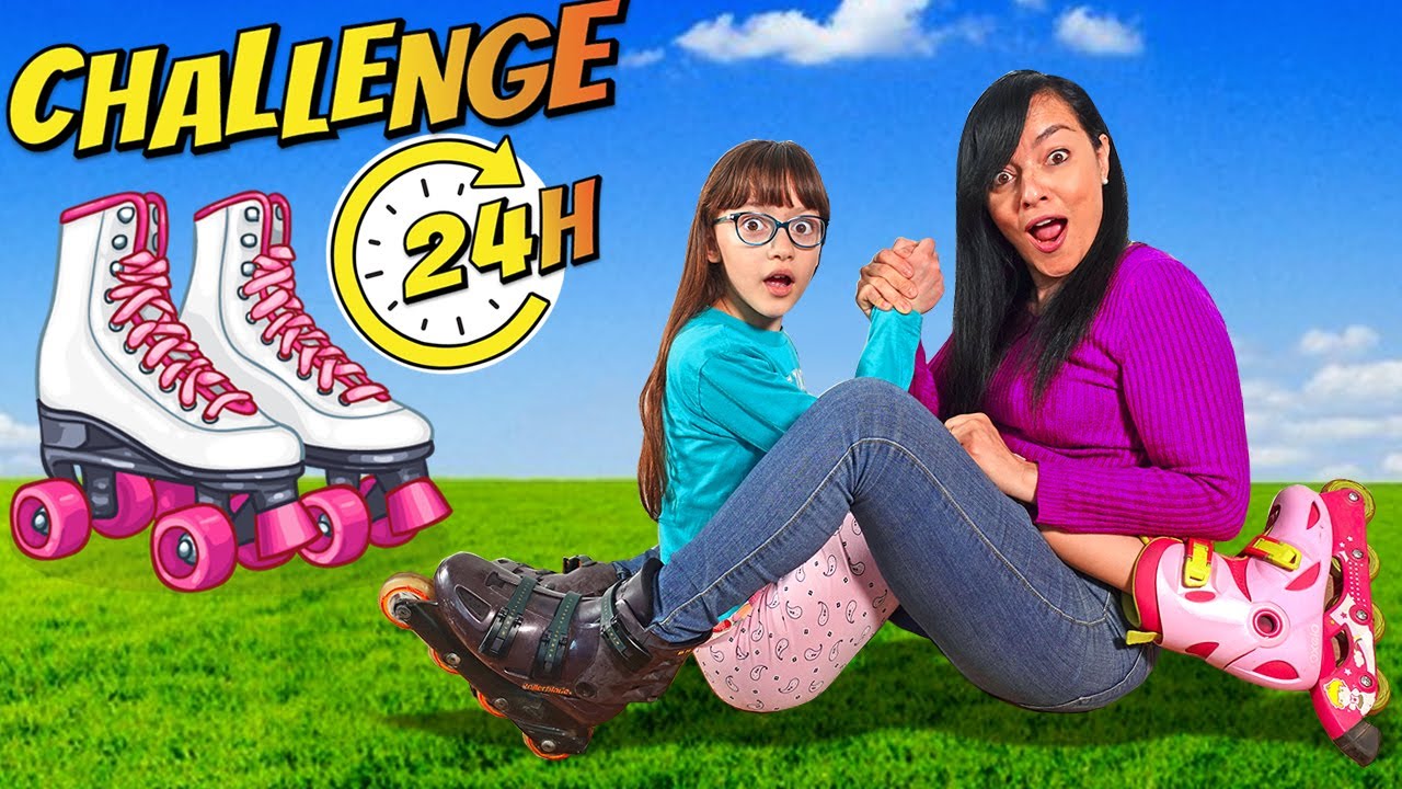 SOFI VS MONI 24 ORE CON I PATTINI CHALLENGE ⛸️ L'ULTIMO CHE TOGLIE I PATTINI VINCE  Las Lunas