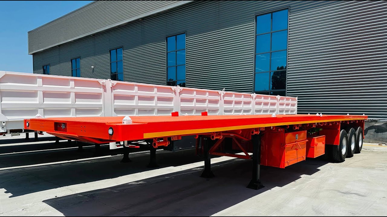 40ft 3 Axle Flatbed Semi Trailer with Air Suspension