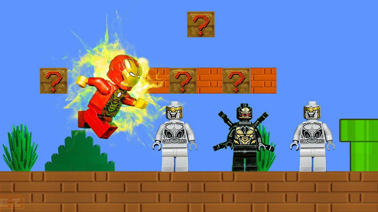 Super Mario But It's Iron Man (Lego Stop-motion)