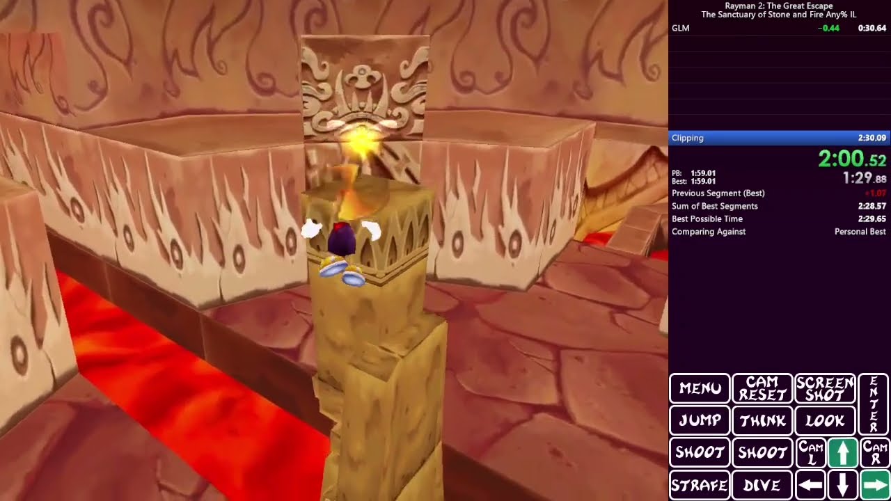 [WR] Rayman 2 The Sanctuary of Stone and Fire IL in 2:29.270