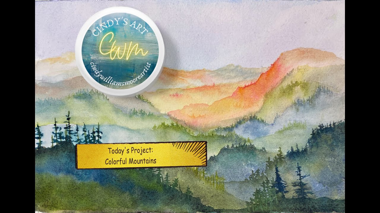 How to Paint Misty Mountains Using Watercolors | Cindy's Art