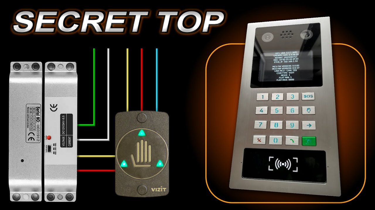 Домофон SECRET TOP T4 API, Схемы подключения