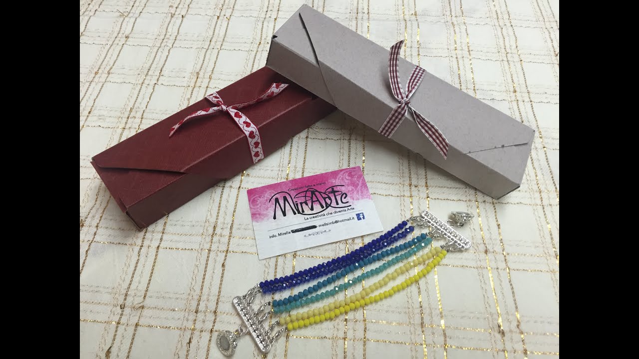 DIY tutorial Scatola Bijoux per bracciale con Envelope Punch Board
