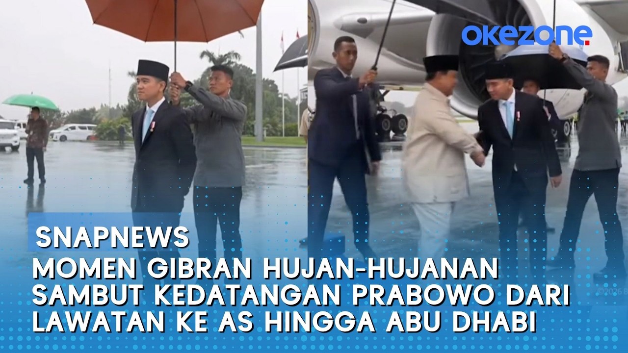 Momen Gibran Hujan-hujanan Sambut Kedatangan Prabowo Dari Lawatan ke AS hingga Abu Dhabi | Snapnews