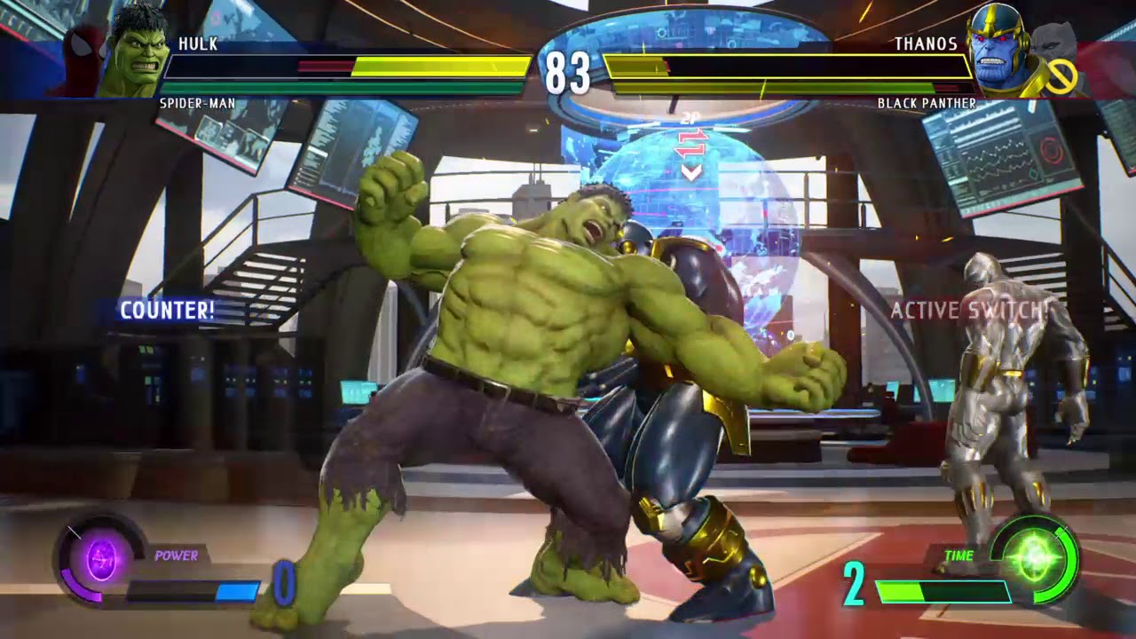 MARVEL VS. CAPCOM: INFINITE Spider Man and Hulk vs Thanos and Black Panther
