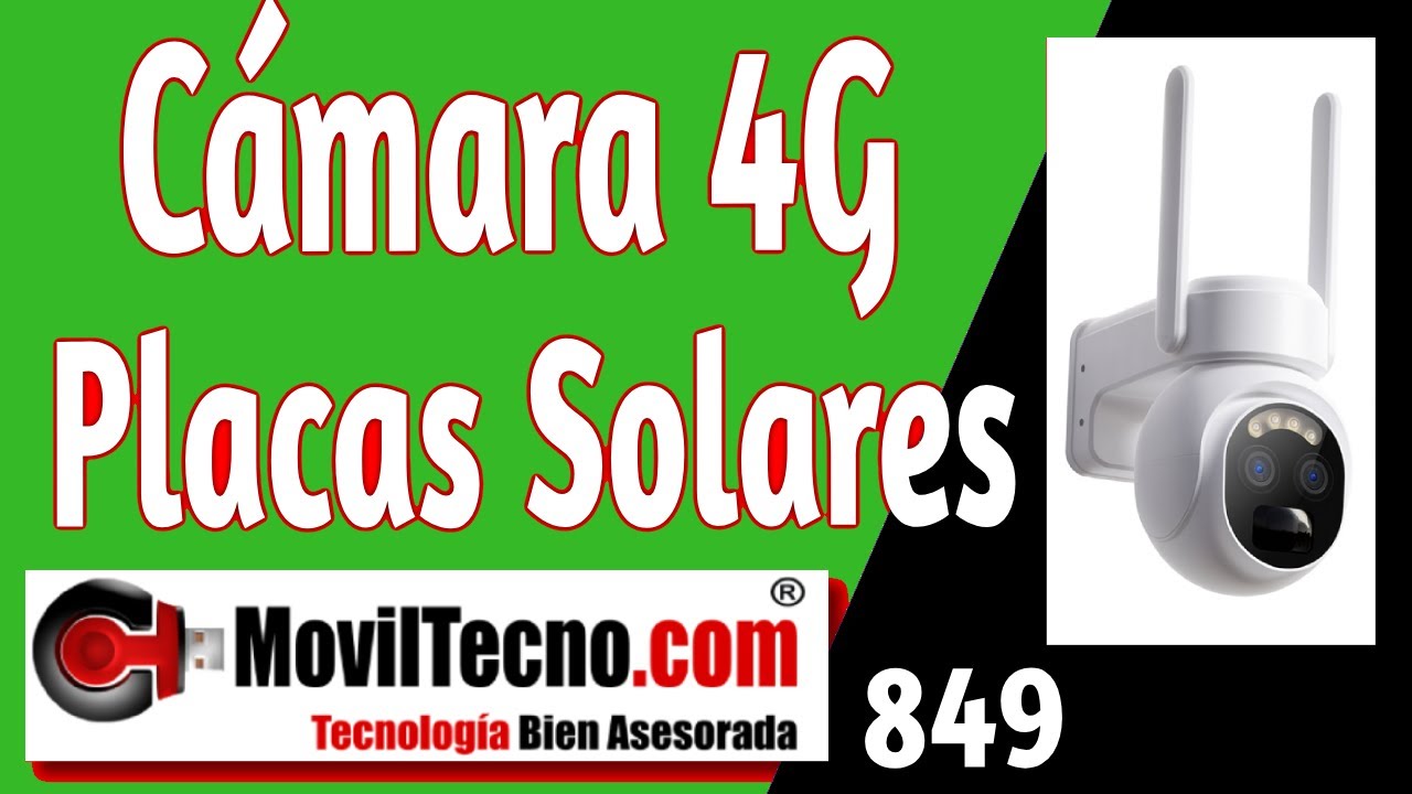 ✅ Cámara SOLAR Vigilancia con tarjeta SIM 4G 【🔴 MovilTecno 849 】