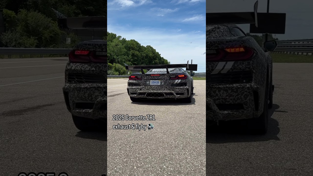 Listen to the sound of the new 2025 Corvette ZR1's twin-turbo V8! #corvette #supercars #sportscar