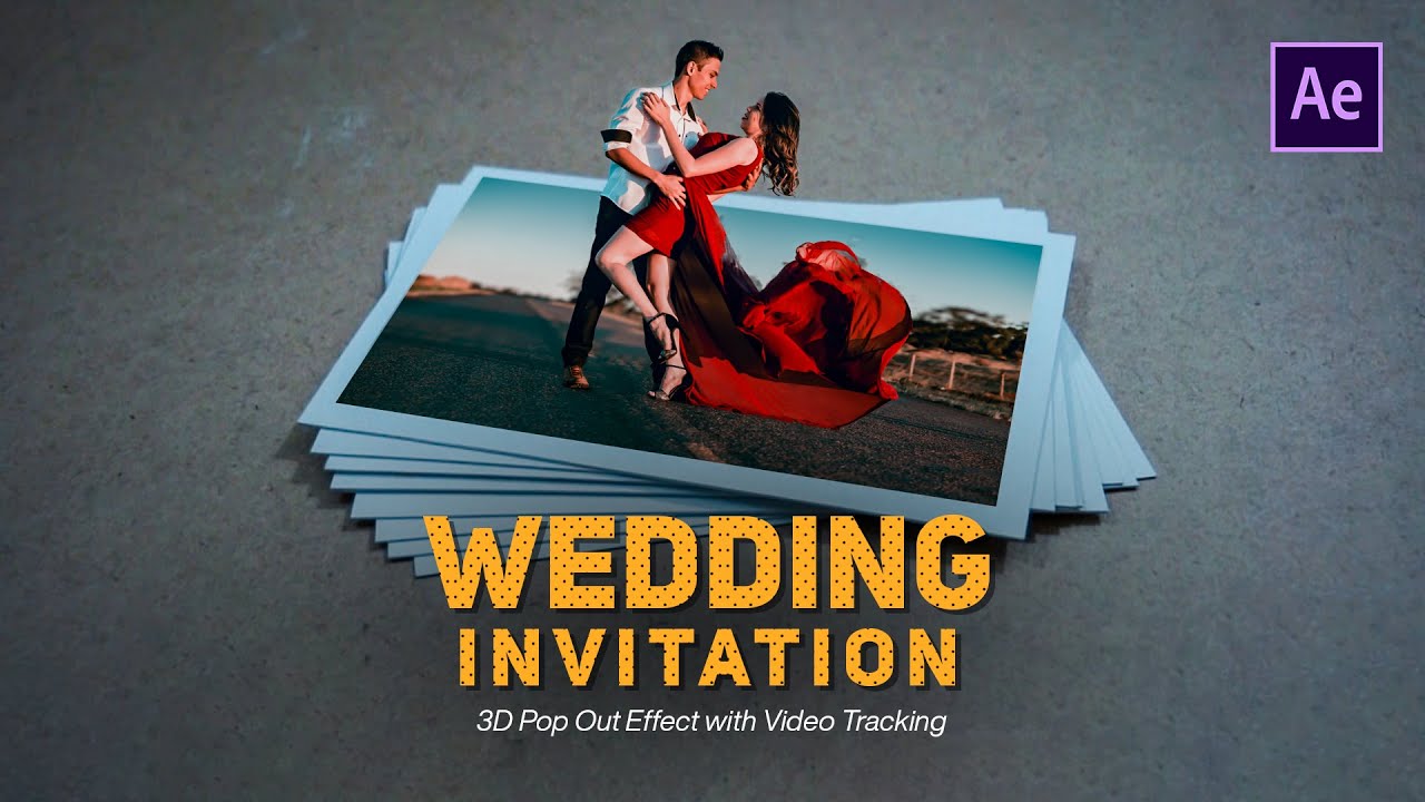 3D Pop-Out Wedding Invitation | After Effects - Part 1