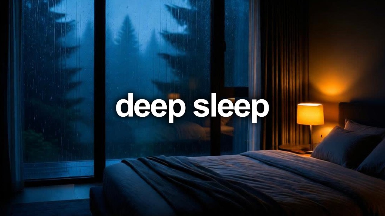 Rainy Night in a Dark Bedroom | Rain Sounds for Deep Sleep and Insomnia Relief