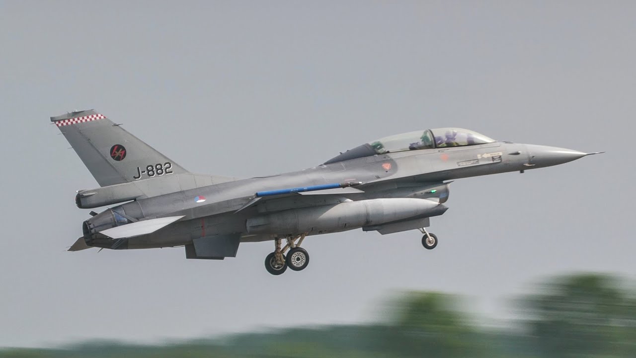 [4K/50FPS] (RNLAF) F16 Viper + Twin Seater Action at Volkel [EHVK]