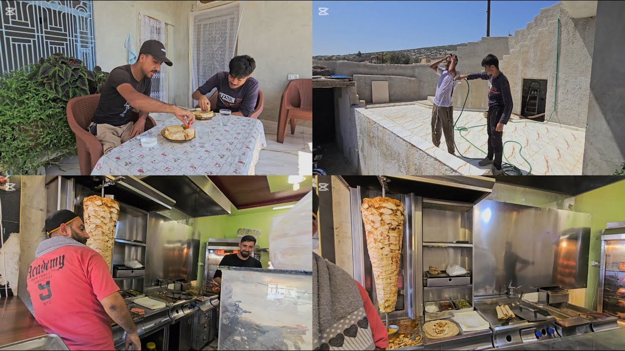 تحدي شاورما بين محي الدين وجاندي والعقوبه حمام بمية البير بارده