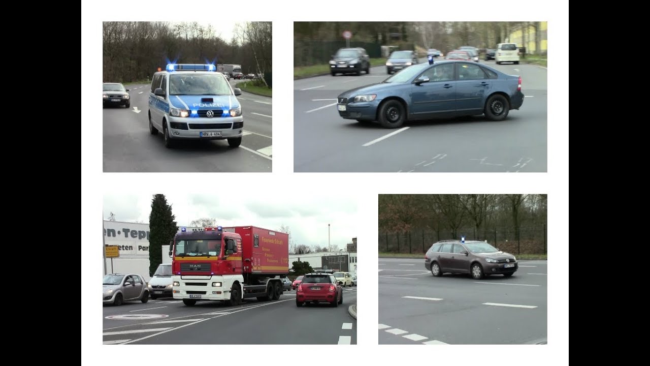 Einsatzfahrten zum Amoklauf in Erkrath am 28.02.2014