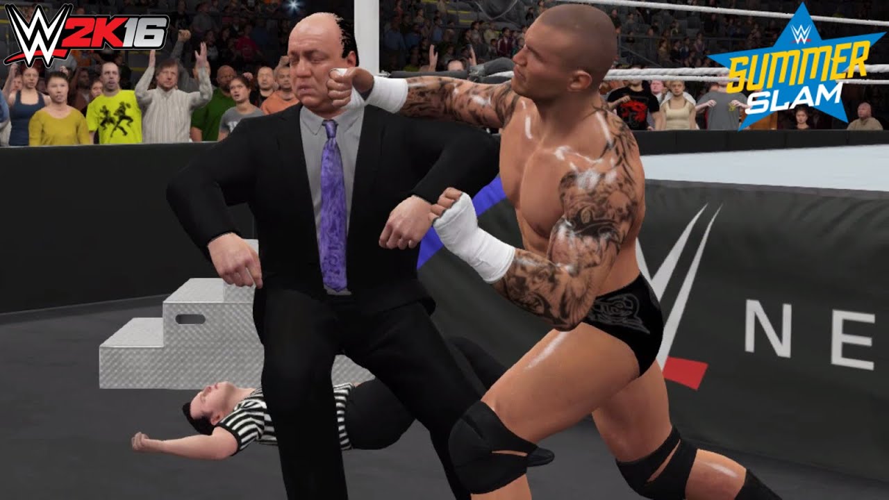 WWE 2K16 Brock Lesnar vs Randy Orton Summerslam 2016 (Custom Match Scenario)