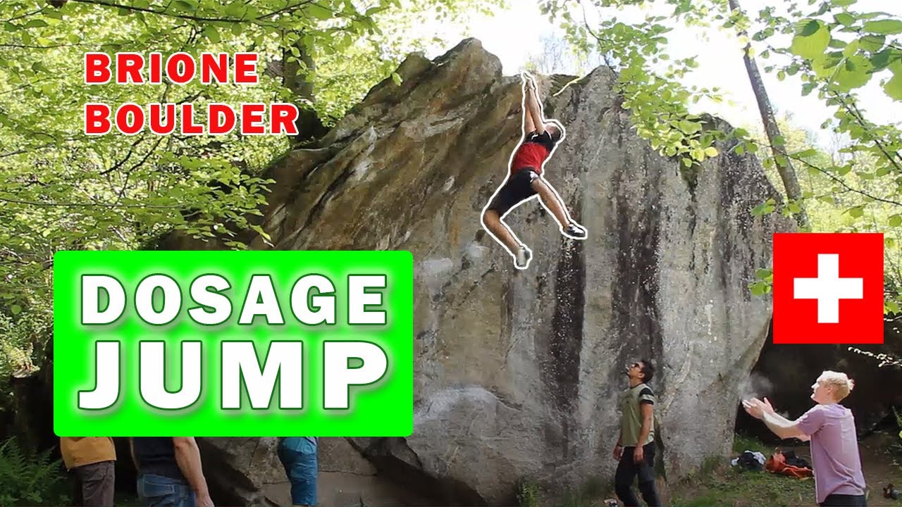 DOSAGE JUMP (6c+) - Brione Boulder - Ticino Bouldering