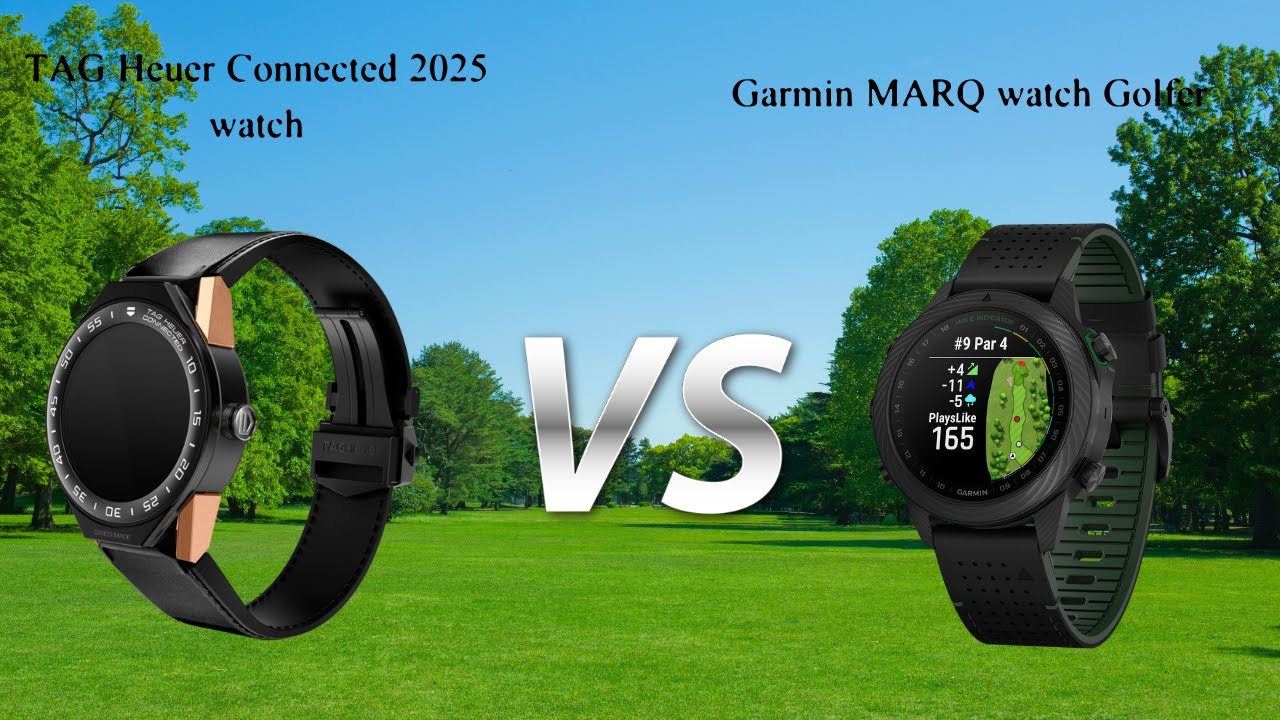 TAG Heuer Connected 2025 watch vs Garmin MARQ watch Golfer Review and Comparison