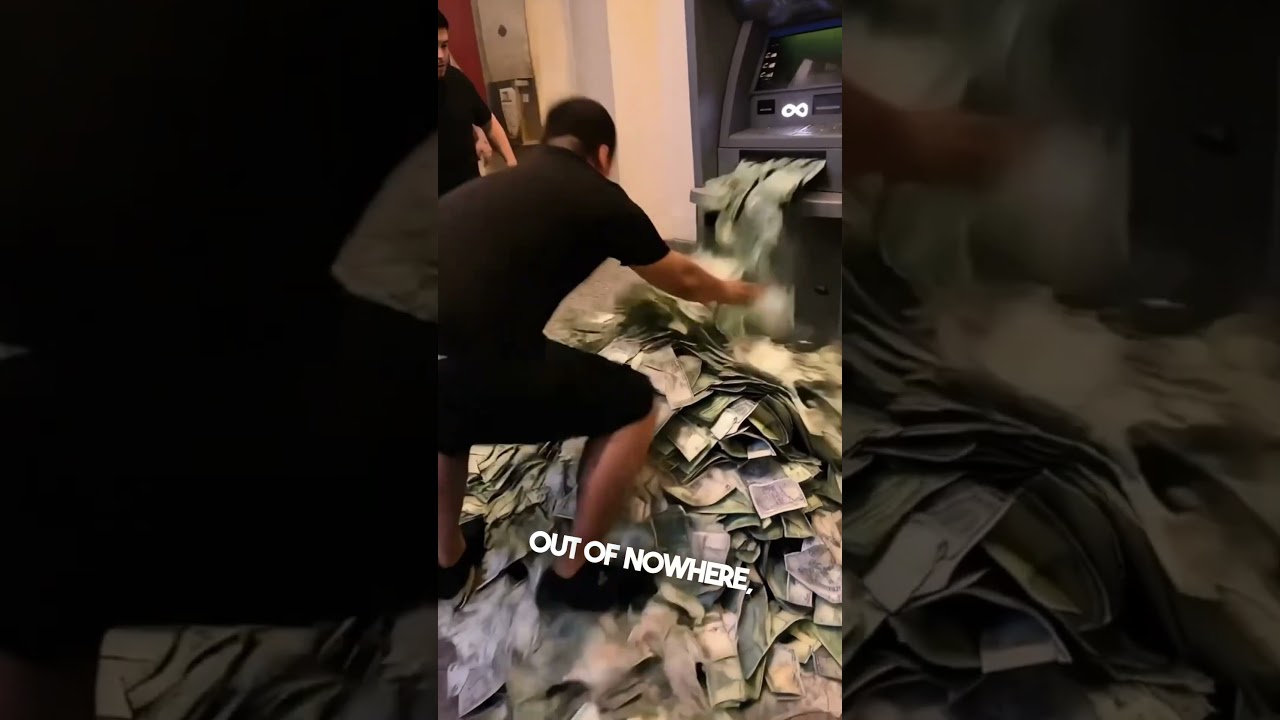 This ATM machine started dispensing cash like a jackpot 😮