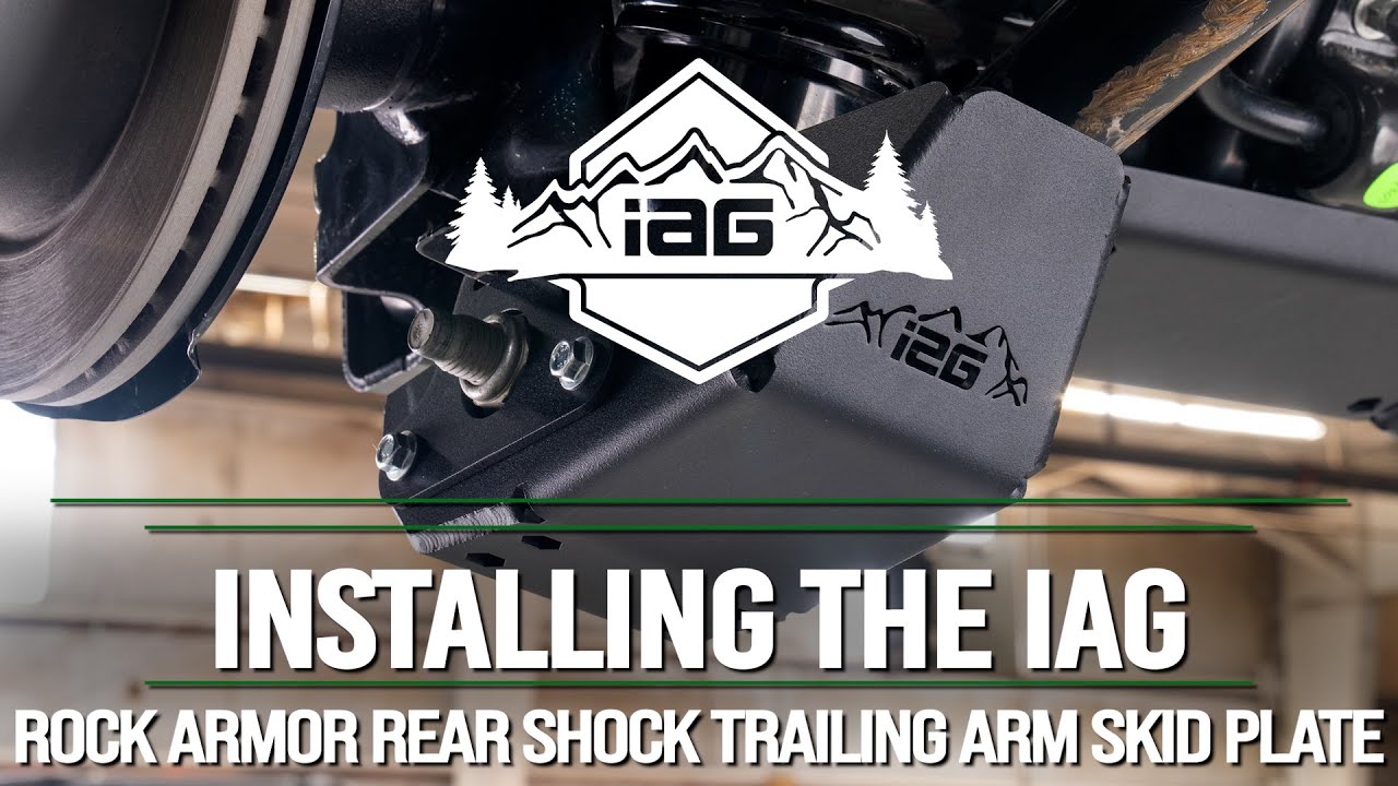 IAG Rock Armor Rear Shock Trailing Arm Skid Plate for 2021+ Ford Bronco Install