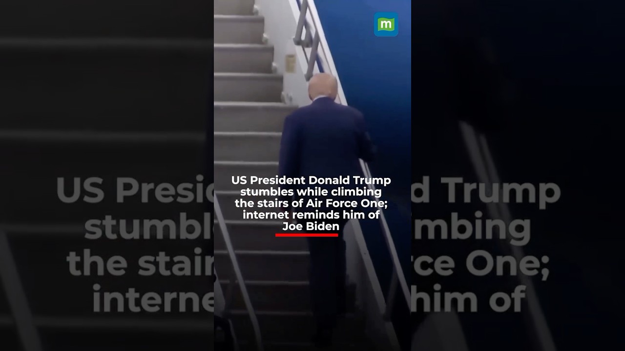 ⁠@DonaldTrumpUpdate stumbled while climbing the stairs, people remind him of @JoeBiden