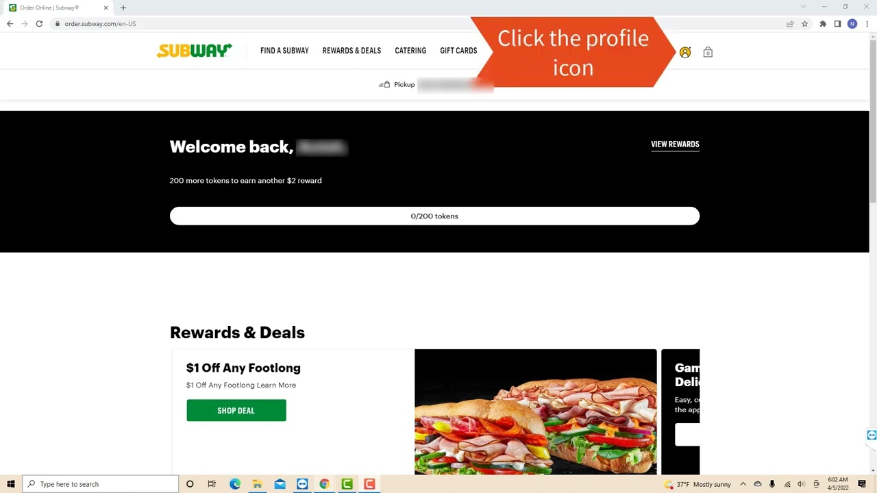 How to Remove a Payment Method on Subway