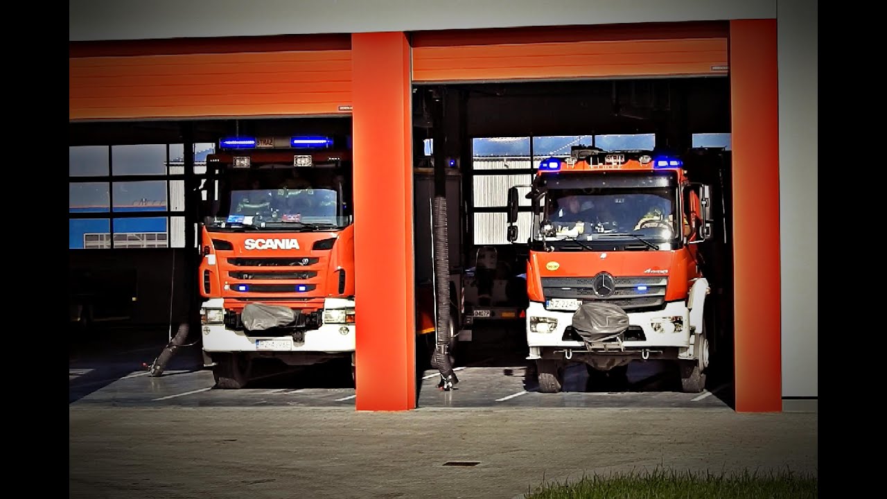 [OD ŚRODKA] Wyjazd Alarmowy z nowej JRG 3 Rzeszów - 323[R]21 Mercedes GBA & 323[R]43 Scania SRt