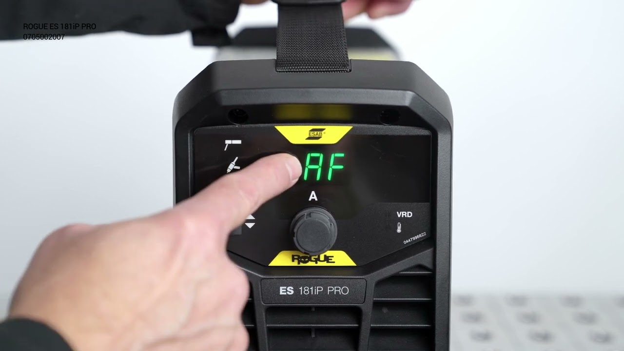 ESAB Rogue ES 181iP PRO Pulse MMA Welding Machine User Interface Guide