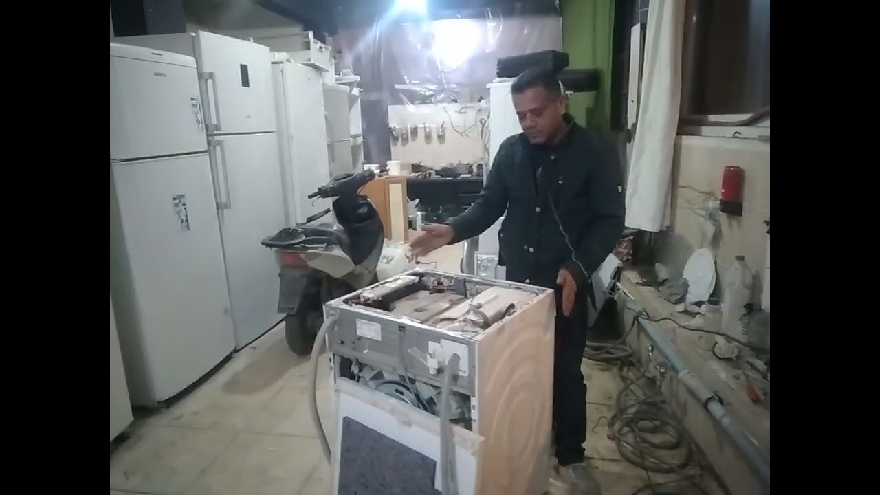 حل مشكلة غسالة اتوماتيك بوش خطاء F57 فيديو1