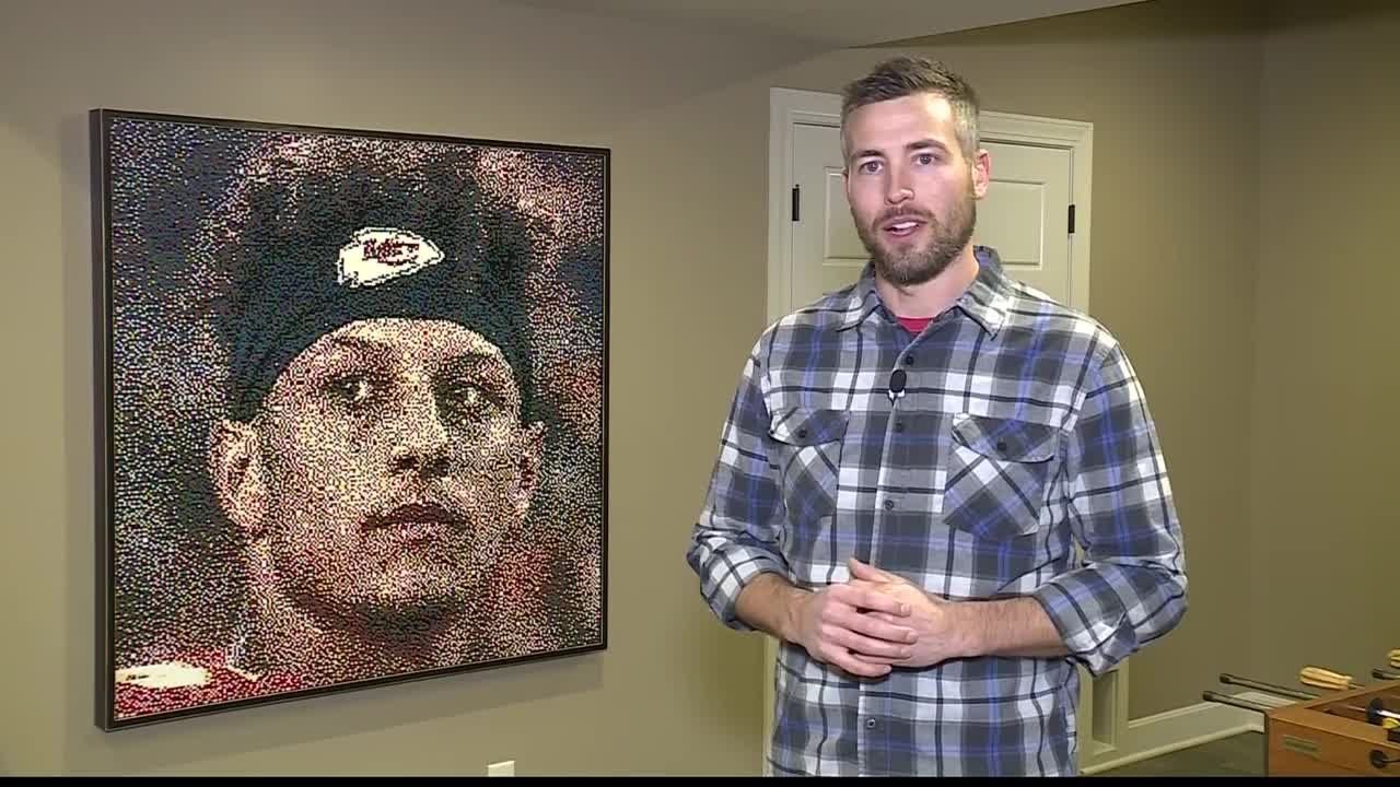 Artist uses 75,000 beads to create Patrick Mahomes portrait