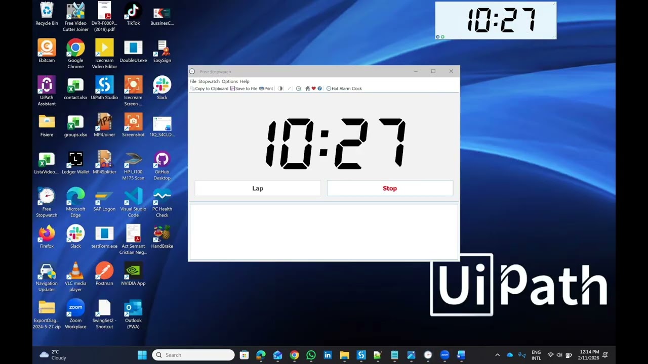 Подтверждение надежности UiPath Agent Builder (отсутствие сбоев, таймер на экране) &mdash; SAP + Клод Опус