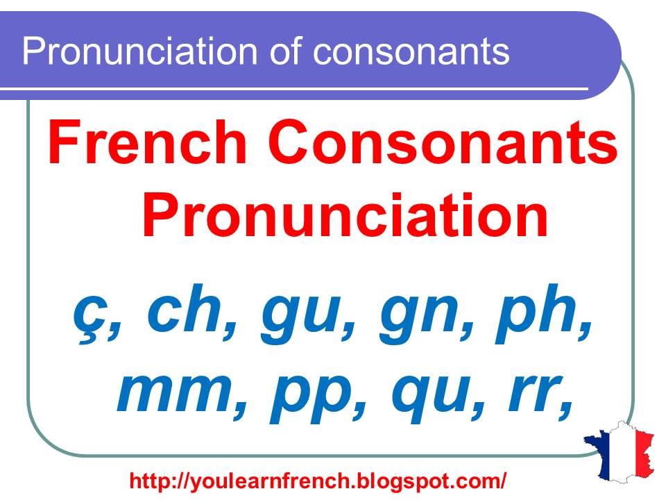 French Lesson 127 - Pronunciation of consonants in French - How to pronounce French words