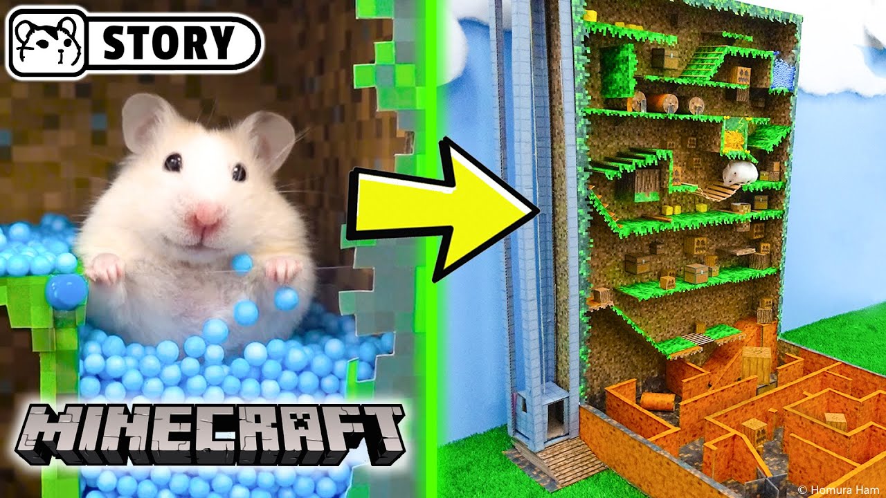 Хомяки в вертикальном лабиринте Майнкрафт - Террария 🐹  Хомура Хам