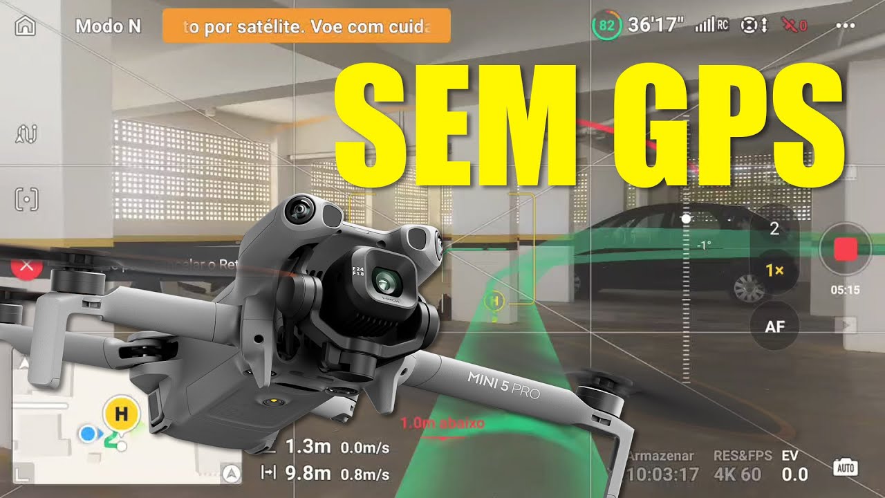 DJI Mini 5 Pro sem GPS voltando SOZINHO para GARAGEM
