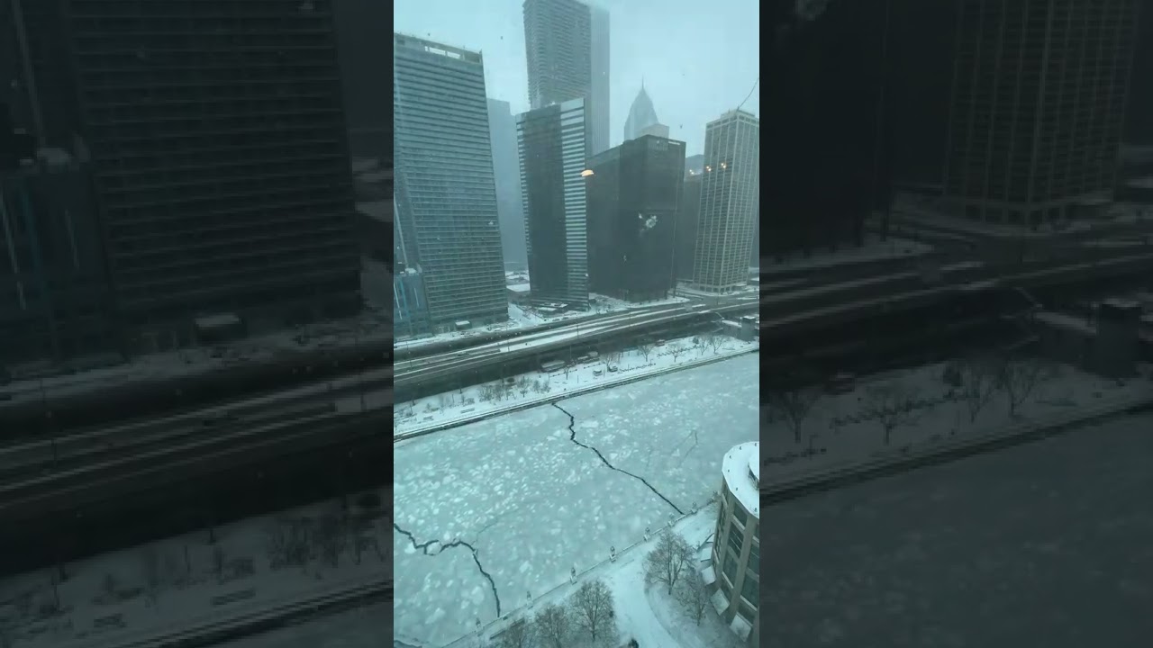layers of ice drifting by Chicago's wind gusts! Check bio for the full time-lapse!