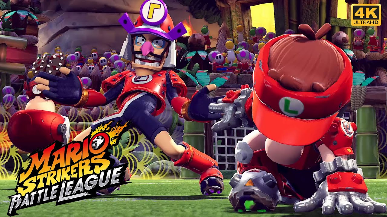 Mario Strikers: Battle League - Luigi Vs. Bowser | 4K