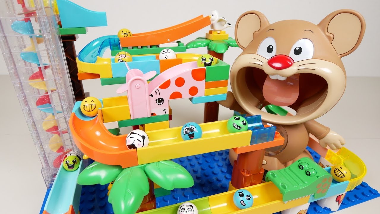 Satisfying Marble Run ASMR ☆ Building Blocks big mouse course