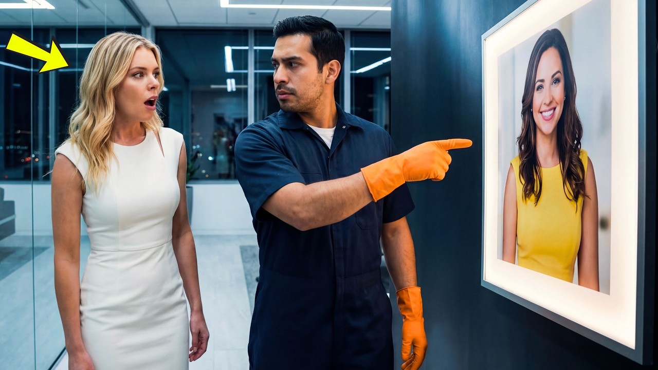 Single Dad Janitor Asks Billionaire:“Why Is My Wife’s Photo In Your Office?”—The Truth Stunned Every