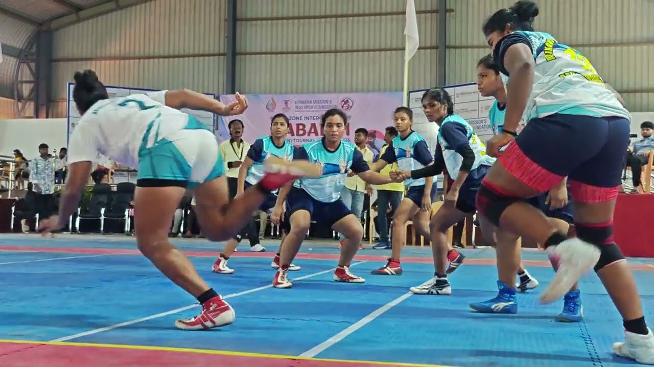 Kabaddi women's South zone inter University Adikavi Nannaya University Vs university of Kerala 