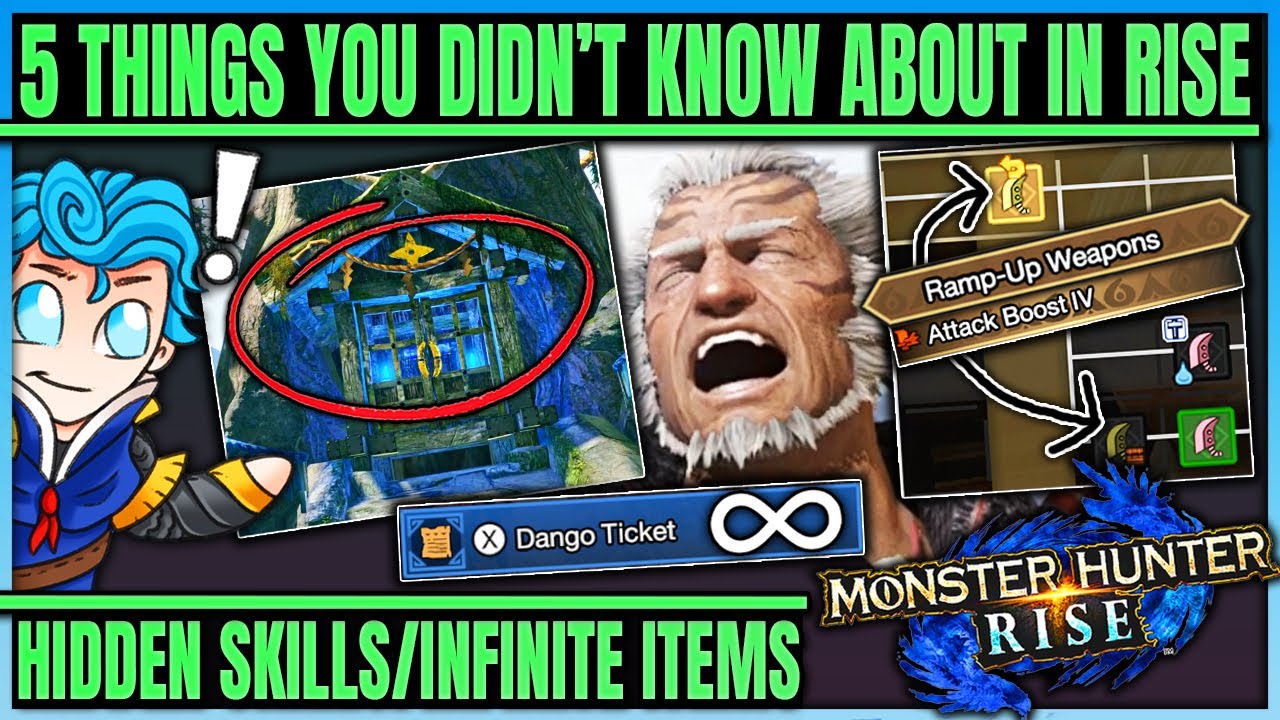 5 Things You Didn't Know About in Rise - Secret Ramp-Up Skills + Items + More - Monster Hunter Rise!