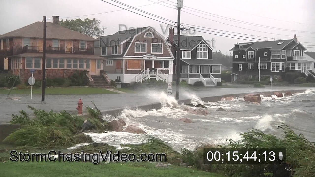 Hurricane Irene, Groton - Long Point , CT Stock Video Footage Archive Part One.