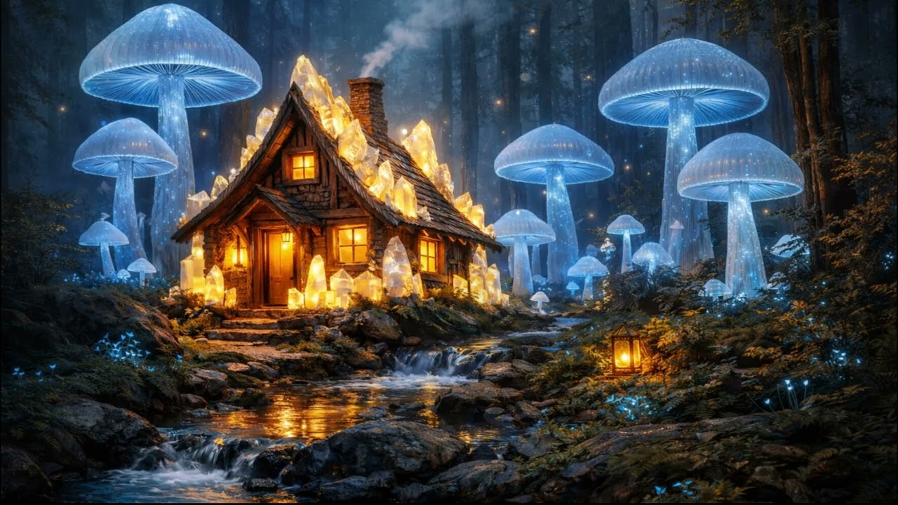Crystal Mushroom Cabin 🍄✨ Dreamy Lo-Fi Beats for Relax, Focus & Night Ambience