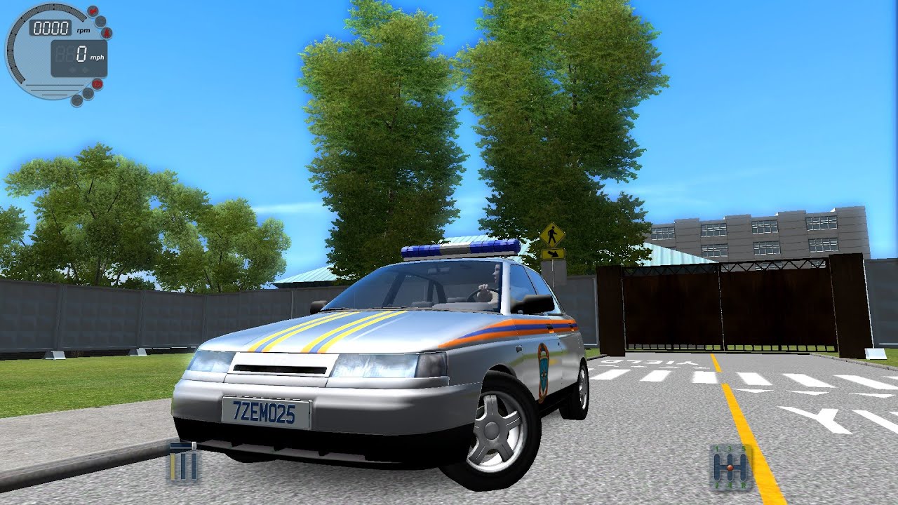 City Car Driving 1.5.0 VAZ 2110 POLICE [Logitech G27]