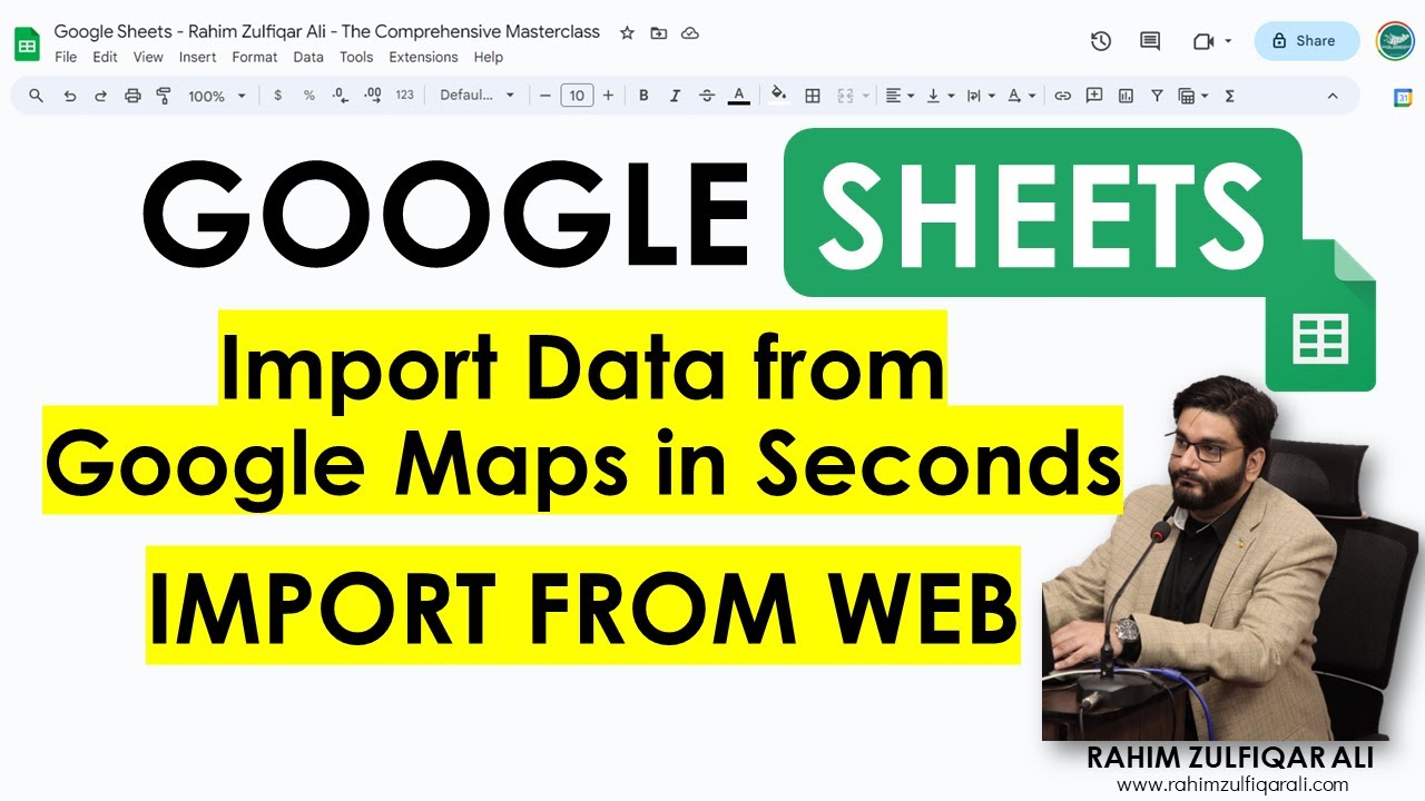 How to Import Data from Google Maps in Seconds in Google Sheets - IMPORTFROMWEB Add-on | WebScraping