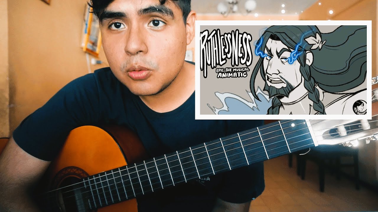 Tutorial de como tocar Ruthlessness de Epic the Musical en guitarra acustica! Acordes+Rasgueo! 🎸