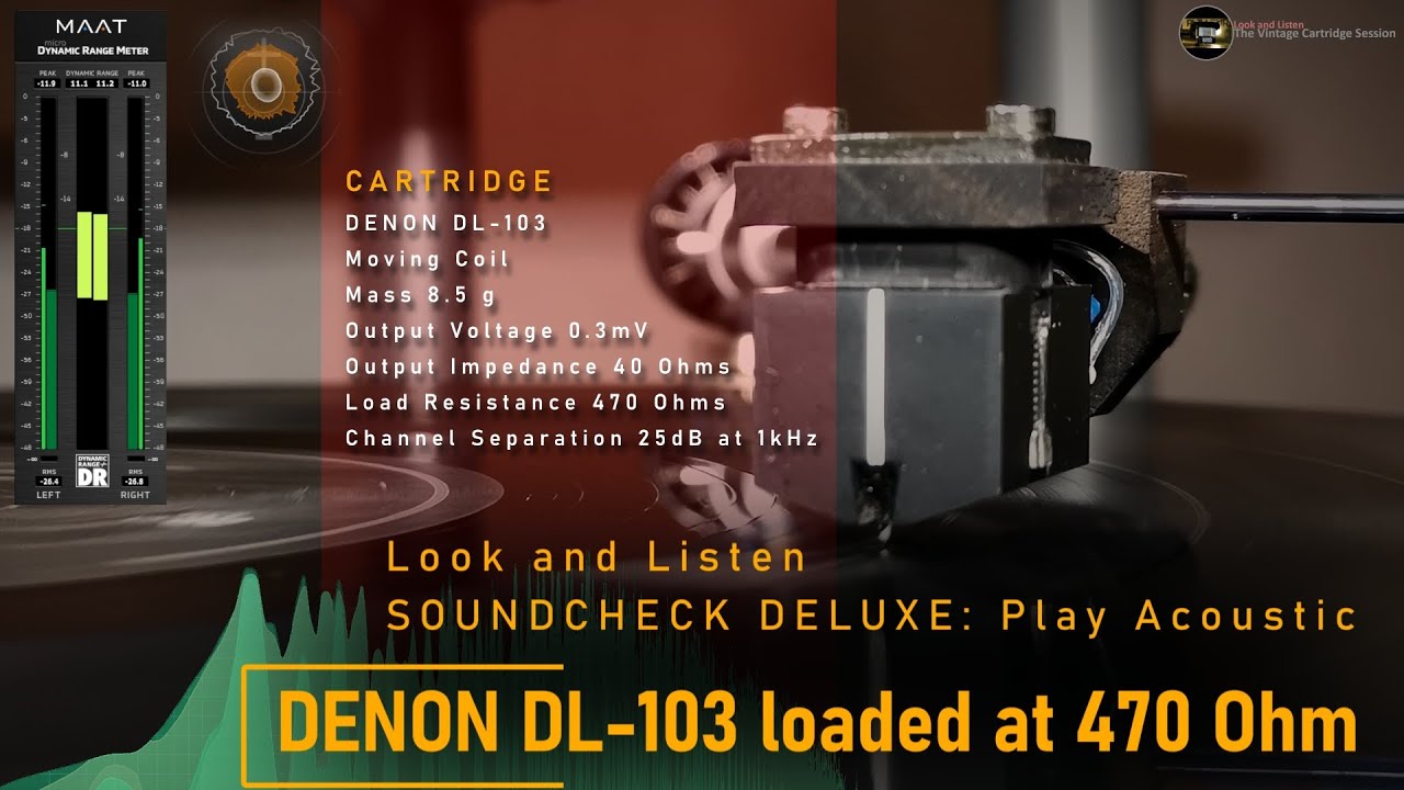 Denon DL-103 loaded at 470 Ohms - Soundcheck Deluxe: Play Acoustic - Phono Cartridge/Tonabnehmer