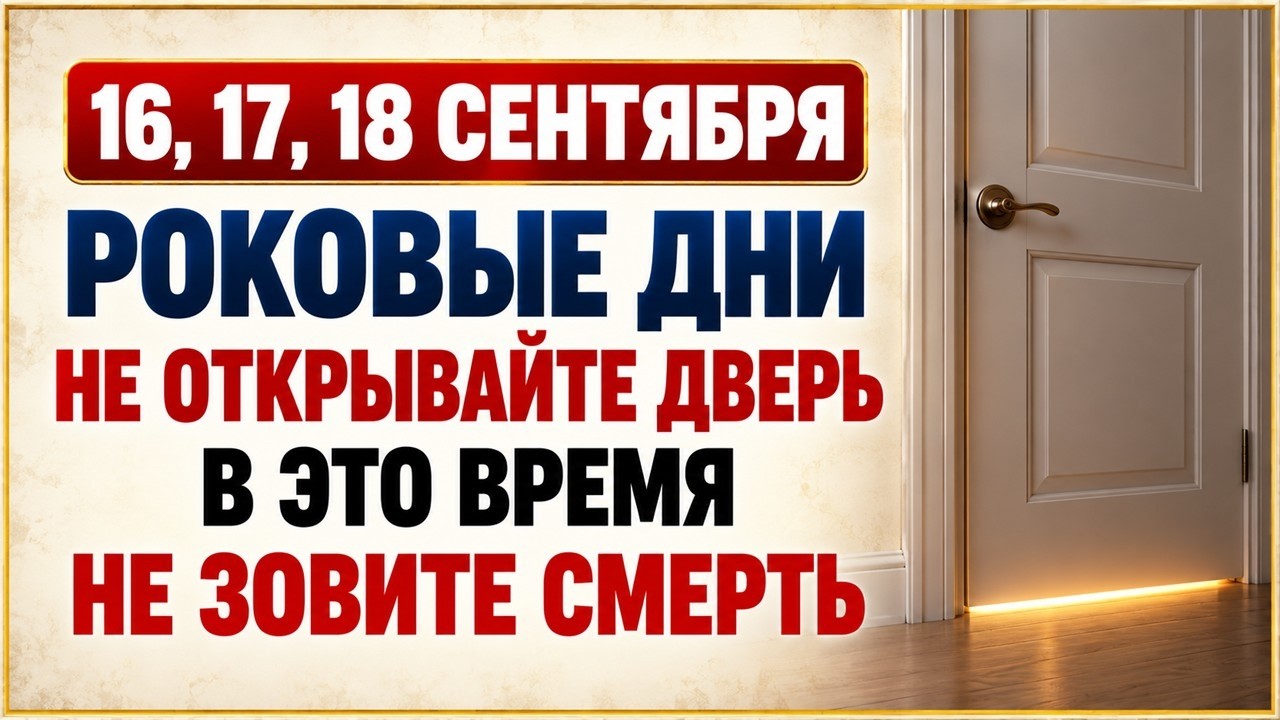 16, 17, 18 сентября - роковые дни: не открывайте дверь в это время, не зовите беду в дом