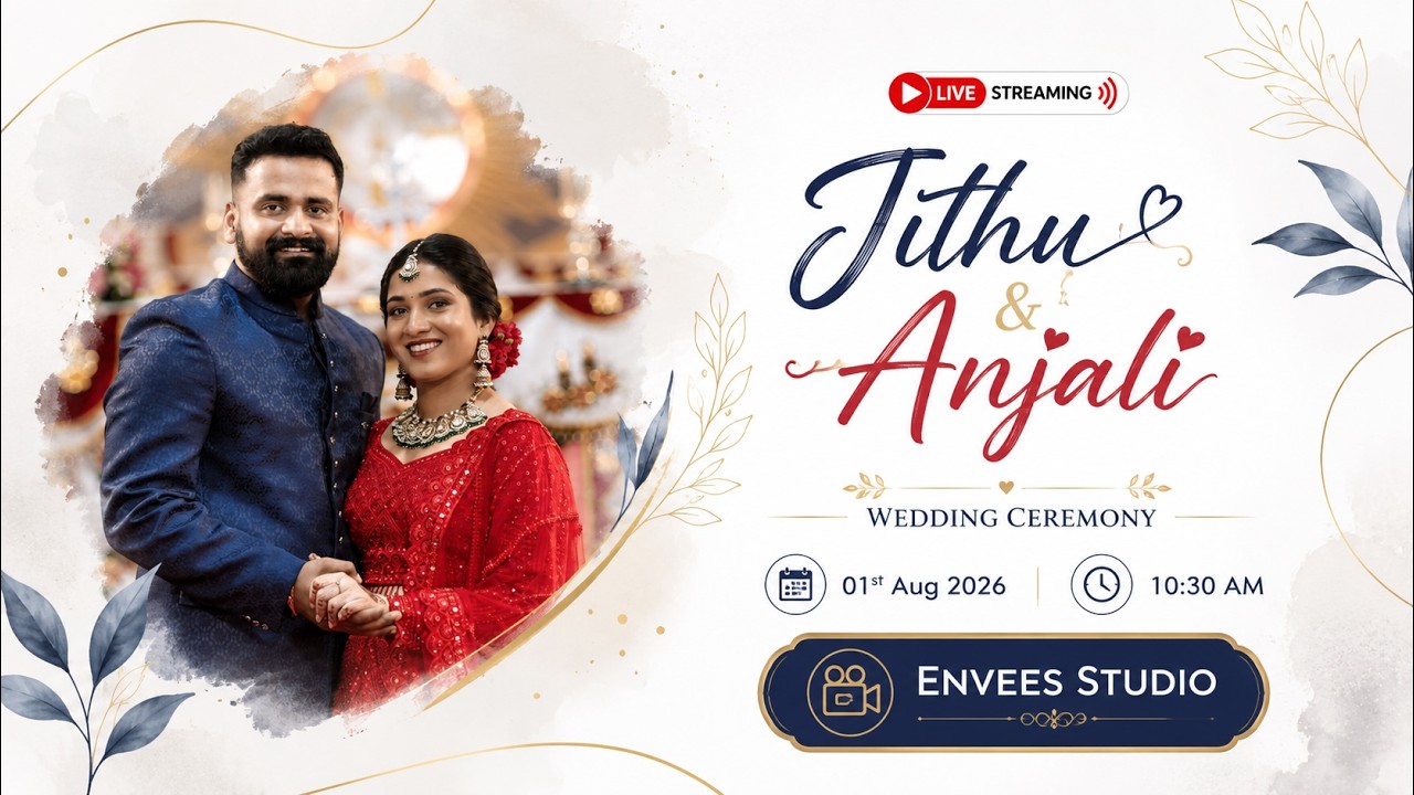 Jithu & Anjali || Wedding Ceremony | LIVE Streaming | @ 10:30 Am - 01st Aug 2026