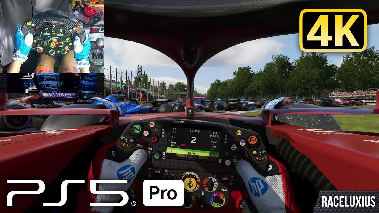 Льюис Хэмилтон &mdash; Ferrari SF-25 в Монце | F1 25 Thrustmaster SF1000 Steering Wheel Gameplay 4K 60 ...